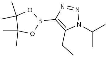 5-ethyl-1-isopropyl-4-(4,4,5,5-tetramethyl-1,3,2-dioxaborolan-2-yl)-1H-1,2,3-triazole Structure