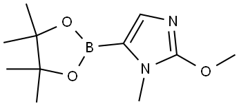 2-methoxy-1-methyl-5-(4,4,5,5-tetramethyl-1,3,2-dioxaborolan-2-yl)-1H-imidazole Struktur