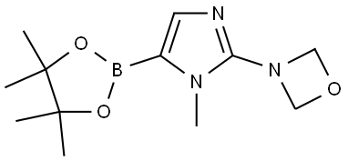 3-(1-methyl-5-(4,4,5,5-tetramethyl-1,3,2-dioxaborolan-2-yl)-1H-imidazol-2-yl)-1,3-oxazetidine Struktur