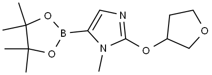 1-methyl-2-((tetrahydrofuran-3-yl)oxy)-5-(4,4,5,5-tetramethyl-1,3,2-dioxaborolan-2-yl)-1H-imidazole Struktur