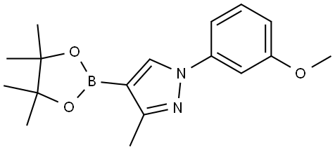 1-(3-methoxyphenyl)-3-methyl-4-(4,4,5,5-tetramethyl-1,3,2-dioxaborolan-2-yl)-1H-pyrazole Struktur