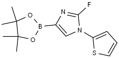 2-fluoro-4-(4,4,5,5-tetramethyl-1,3,2-dioxaborolan-2-yl)-1-(thiophen-2-yl)-1H-imidazole Structure