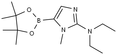 N,N-diethyl-1-methyl-5-(4,4,5,5-tetramethyl-1,3,2-dioxaborolan-2-yl)-1H-imidazol-2-amine Struktur