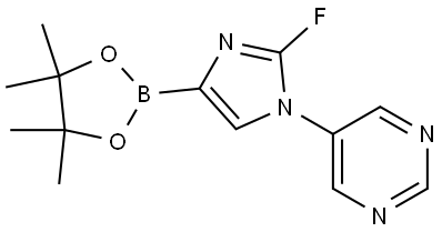 5-(2-fluoro-4-(4,4,5,5-tetramethyl-1,3,2-dioxaborolan-2-yl)-1H-imidazol-1-yl)pyrimidine Structure