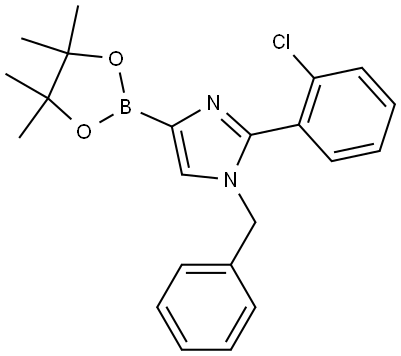 1-benzyl-2-(2-chlorophenyl)-4-(4,4,5,5-tetramethyl-1,3,2-dioxaborolan-2-yl)-1H-imidazole Structure