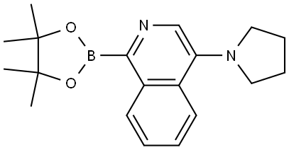 4-(pyrrolidin-1-yl)-1-(4,4,5,5-tetramethyl-1,3,2-dioxaborolan-2-yl)isoquinoline Struktur