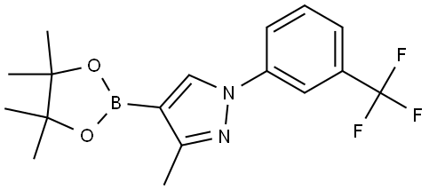 3-methyl-4-(4,4,5,5-tetramethyl-1,3,2-dioxaborolan-2-yl)-1-(3-(trifluoromethyl)phenyl)-1H-pyrazole Struktur