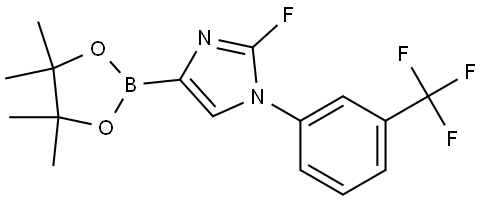 2-fluoro-4-(4,4,5,5-tetramethyl-1,3,2-dioxaborolan-2-yl)-1-(3-(trifluoromethyl)phenyl)-1H-imidazole Structure