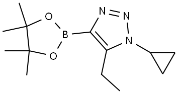 1-cyclopropyl-5-ethyl-4-(4,4,5,5-tetramethyl-1,3,2-dioxaborolan-2-yl)-1H-1,2,3-triazole Struktur