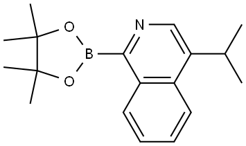 4-isopropyl-1-(4,4,5,5-tetramethyl-1,3,2-dioxaborolan-2-yl)isoquinoline Structure