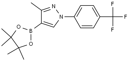 3-methyl-4-(4,4,5,5-tetramethyl-1,3,2-dioxaborolan-2-yl)-1-(4-(trifluoromethyl)phenyl)-1H-pyrazole Structure