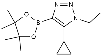 5-cyclopropyl-1-ethyl-4-(4,4,5,5-tetramethyl-1,3,2-dioxaborolan-2-yl)-1H-1,2,3-triazole Structure