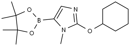 2-(cyclohexyloxy)-1-methyl-5-(4,4,5,5-tetramethyl-1,3,2-dioxaborolan-2-yl)-1H-imidazole Structure