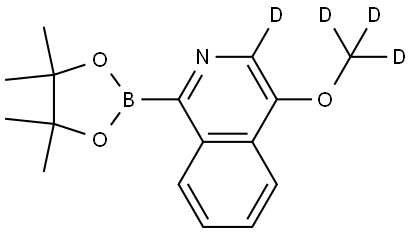 4-(methoxy-d3)-1-(4,4,5,5-tetramethyl-1,3,2-dioxaborolan-2-yl)isoquinoline-3-d Struktur