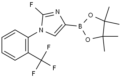 2-fluoro-4-(4,4,5,5-tetramethyl-1,3,2-dioxaborolan-2-yl)-1-(2-(trifluoromethyl)phenyl)-1H-imidazole Structure