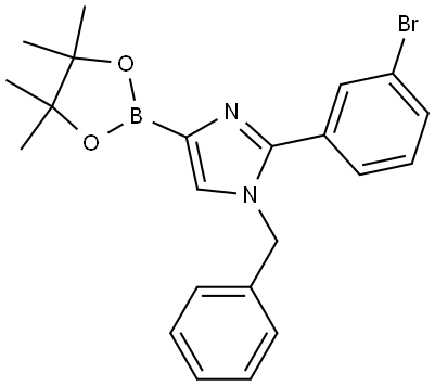 1-benzyl-2-(3-bromophenyl)-4-(4,4,5,5-tetramethyl-1,3,2-dioxaborolan-2-yl)-1H-imidazole Structure