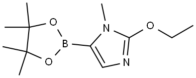 2-ethoxy-1-methyl-5-(4,4,5,5-tetramethyl-1,3,2-dioxaborolan-2-yl)-1H-imidazole Structure