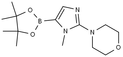 4-(1-methyl-5-(4,4,5,5-tetramethyl-1,3,2-dioxaborolan-2-yl)-1H-imidazol-2-yl)morpholine Struktur