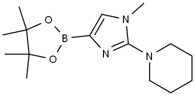 1-(1-methyl-4-(4,4,5,5-tetramethyl-1,3,2-dioxaborolan-2-yl)-1H-imidazol-2-yl)piperidine Structure