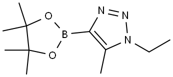 1-ethyl-5-methyl-4-(4,4,5,5-tetramethyl-1,3,2-dioxaborolan-2-yl)-1H-1,2,3-triazole Struktur