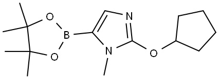 2-(cyclopentyloxy)-1-methyl-5-(4,4,5,5-tetramethyl-1,3,2-dioxaborolan-2-yl)-1H-imidazole Structure