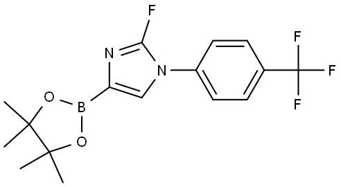 2-fluoro-4-(4,4,5,5-tetramethyl-1,3,2-dioxaborolan-2-yl)-1-(4-(trifluoromethyl)phenyl)-1H-imidazole Structure