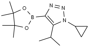 1-cyclopropyl-5-isopropyl-4-(4,4,5,5-tetramethyl-1,3,2-dioxaborolan-2-yl)-1H-1,2,3-triazole Structure