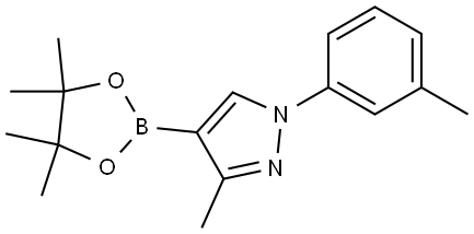 3-methyl-4-(4,4,5,5-tetramethyl-1,3,2-dioxaborolan-2-yl)-1-(m-tolyl)-1H-pyrazole Structure