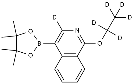 1-(ethoxy-d5)-4-(4,4,5,5-tetramethyl-1,3,2-dioxaborolan-2-yl)isoquinoline-3-d Struktur