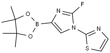 2-(2-fluoro-4-(4,4,5,5-tetramethyl-1,3,2-dioxaborolan-2-yl)-1H-imidazol-1-yl)thiazole Structure