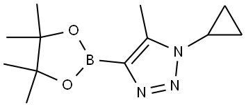 1-cyclopropyl-5-methyl-4-(4,4,5,5-tetramethyl-1,3,2-dioxaborolan-2-yl)-1H-1,2,3-triazole Structure