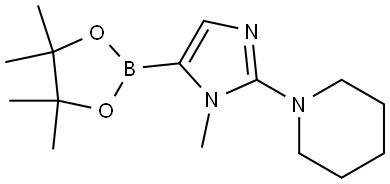 1-(1-methyl-5-(4,4,5,5-tetramethyl-1,3,2-dioxaborolan-2-yl)-1H-imidazol-2-yl)piperidine Structure