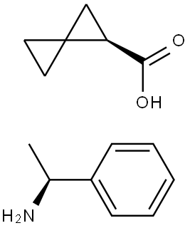 (1R,2S)-2-hydroxy-1,2-diphenylethan-1-aminium (R)-spiro[2.2]pentane-1-carboxylate Struktur