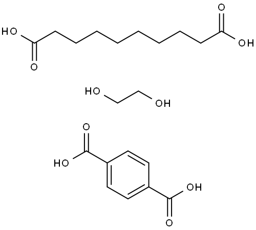 1,4-Benzenedicarboxylic acid, polymer with decanedioic acid and 1,2-ethanediol Struktur