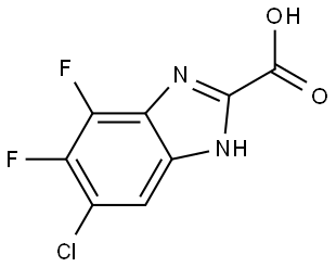 5-Chloro-6,7-difluoro-1H-benzimidazole-2-carboxylic acid Struktur