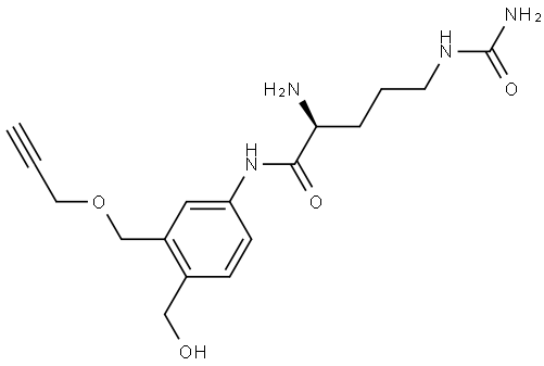 Cit-Propargoxy methyl-PAB-OH Struktur