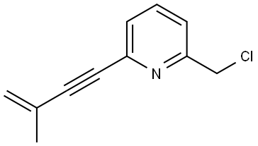 2-(chloromethyl)-6-(3-methylbut-3-en-1-yn-1-yl)pyridine Structure