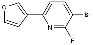 3-bromo-2-fluoro-6-(furan-3-yl)pyridine Struktur