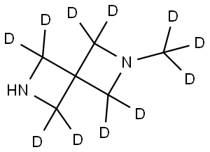 2-(methyl-d3)-2,6-diazaspiro[3.3]heptane-1,1,3,3,5,5,7,7-d8 Struktur