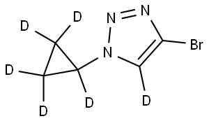 4-bromo-1-(cyclopropyl-d5)-1H-1,2,3-triazole-5-d Struktur