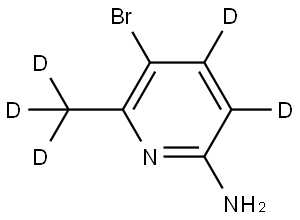 5-bromo-6-(methyl-d3)pyridin-3,4-d2-2-amine Struktur