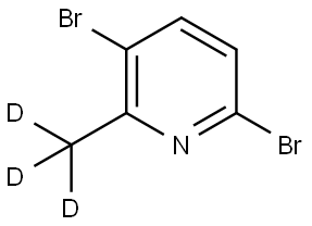 3,6-dibromo-2-(methyl-d3)pyridine Struktur