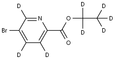 ethyl-d5 5-bromopicolinate-3,4,6-d3 Struktur