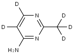 2-(methyl-d3)pyrimidin-5,6-d2-4-amine Struktur