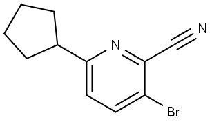 3-bromo-6-cyclopentylpicolinonitrile Struktur