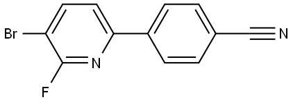 4-(5-bromo-6-fluoropyridin-2-yl)benzonitrile Struktur