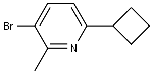 3-bromo-6-cyclobutyl-2-methylpyridine Struktur