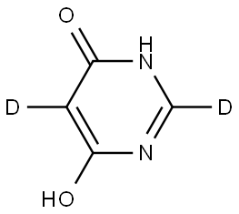 6-hydroxypyrimidin-4(3H)-one-2,5-d2 Struktur