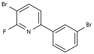 3-bromo-6-(3-bromophenyl)-2-fluoropyridine Struktur