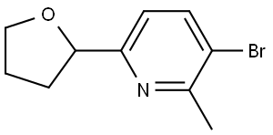 3-bromo-2-methyl-6-(tetrahydrofuran-2-yl)pyridine Struktur